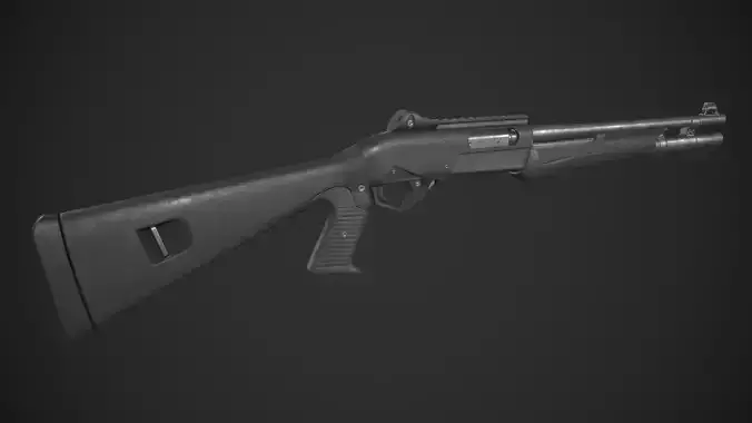 Benelli Super Nova Shotgun Low-poly 3D model