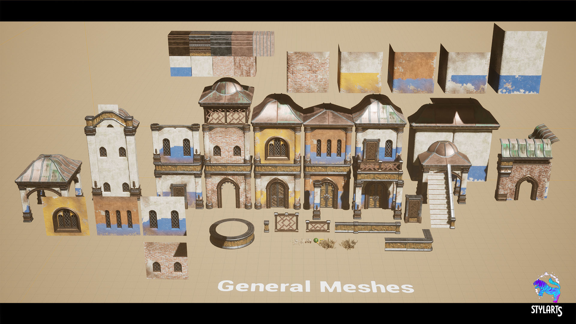 Desert Bazaar Low-poly 3D model_6