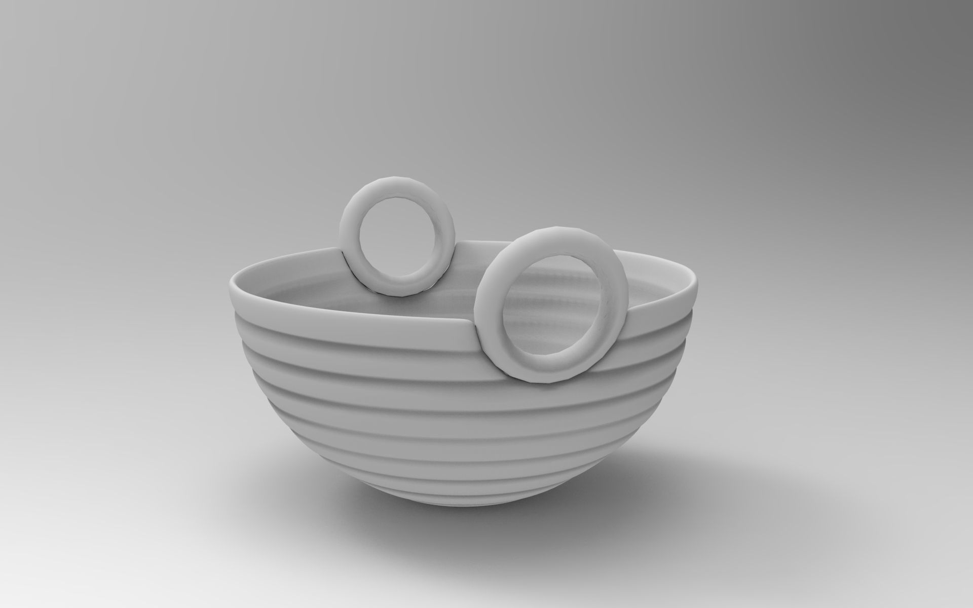 Hola Bowl Low-poly 3D model_7