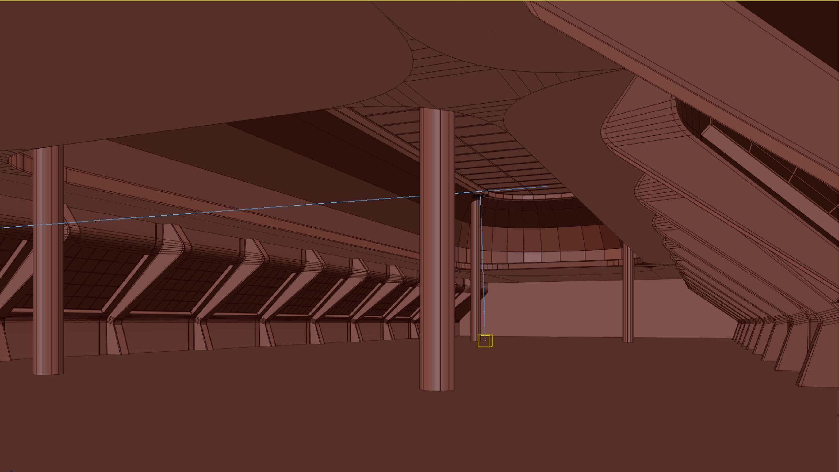 Basemesh interior space 01 Low-poly 3D model_6