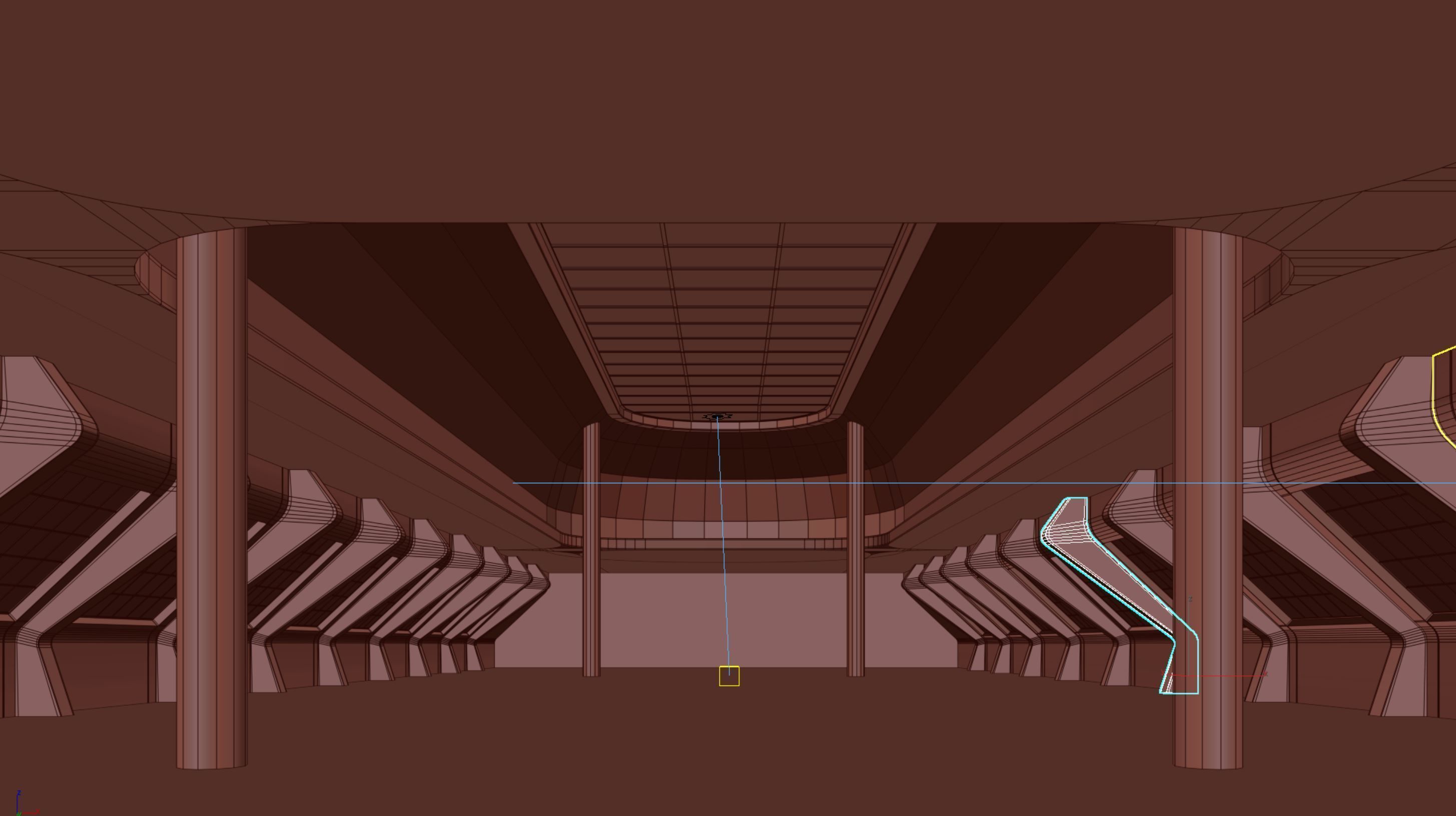 Basemesh interior space 01 Low-poly 3D model_5