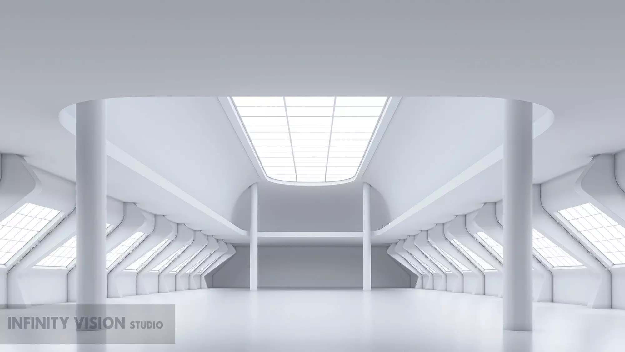Basemesh interior space 01 Low-poly 3D model_0