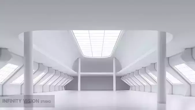 Basemesh interior space 01 Low-poly 3D model