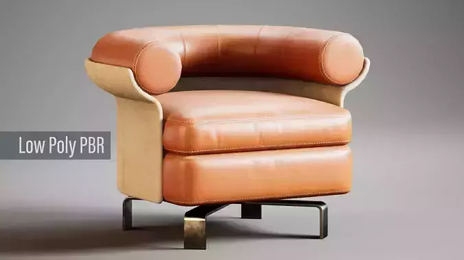 Low Poly Minotti MATTIA Low-poly 3D model