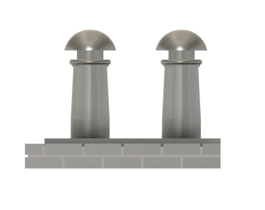 Model Railway - Replacement Chimneys for Metcalf Buildings 3D print model_10