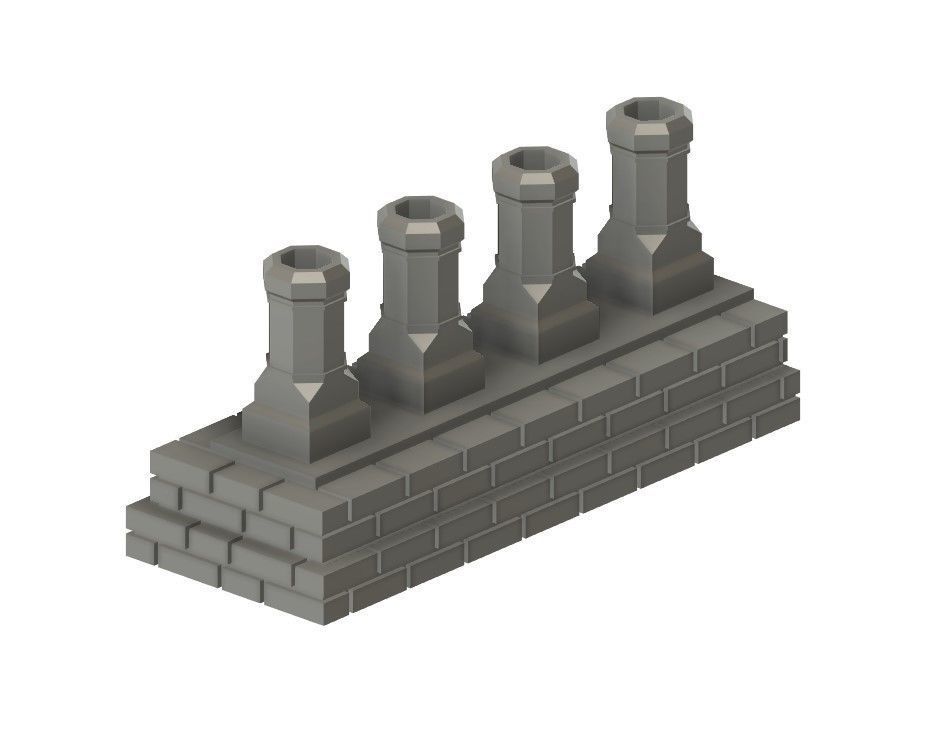 Model Railway - Replacement Chimneys for Metcalf Buildings 3D print model_3