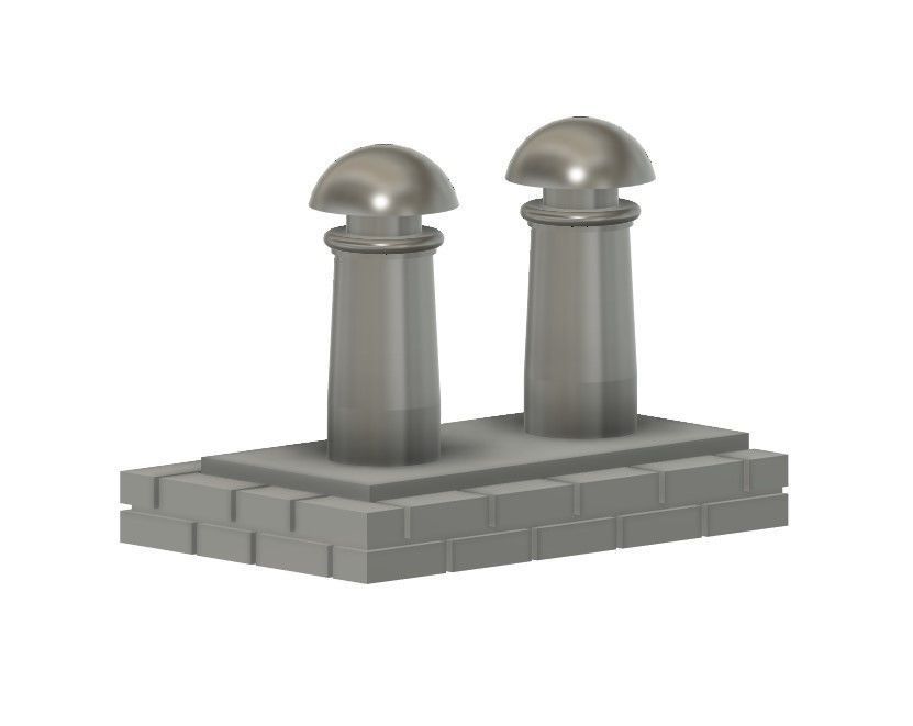 Model Railway - Replacement Chimneys for Metcalf Buildings 3D print model_5