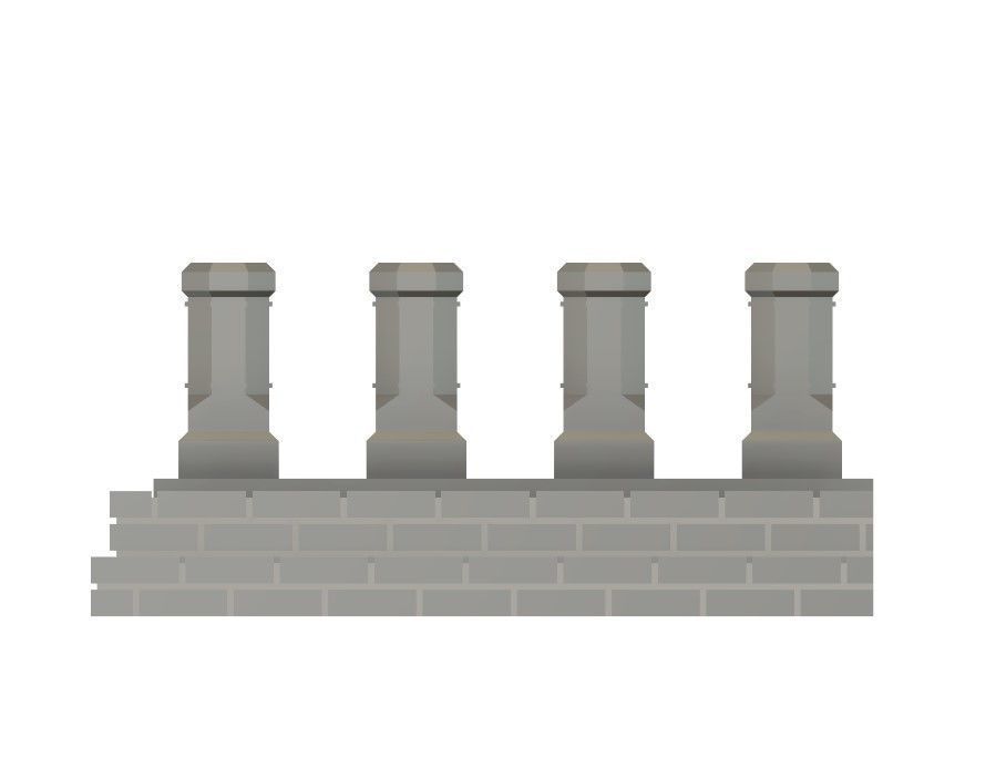 Model Railway - Replacement Chimneys for Metcalf Buildings 3D print model_9