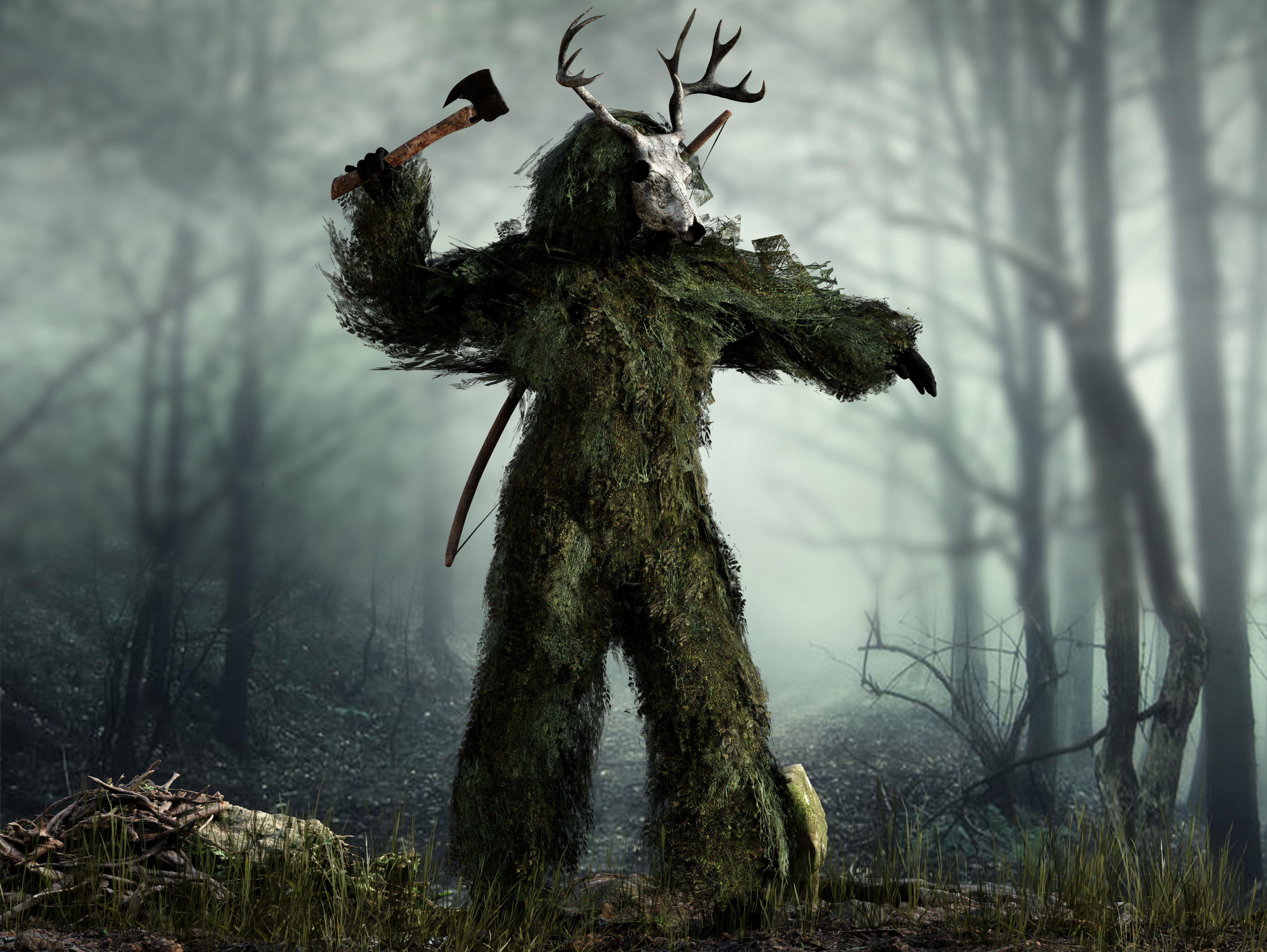 Forest Hunter Low-poly 3D model_3