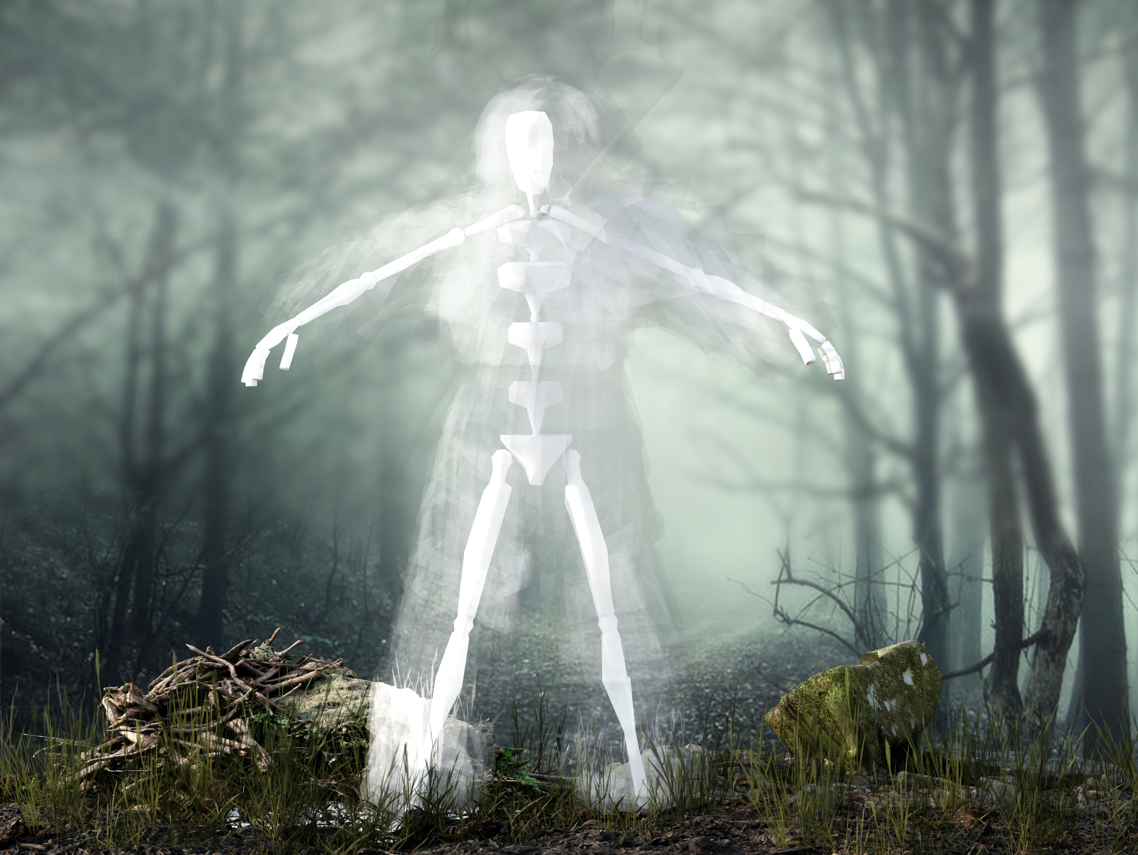 Forest Hunter Low-poly 3D model_11