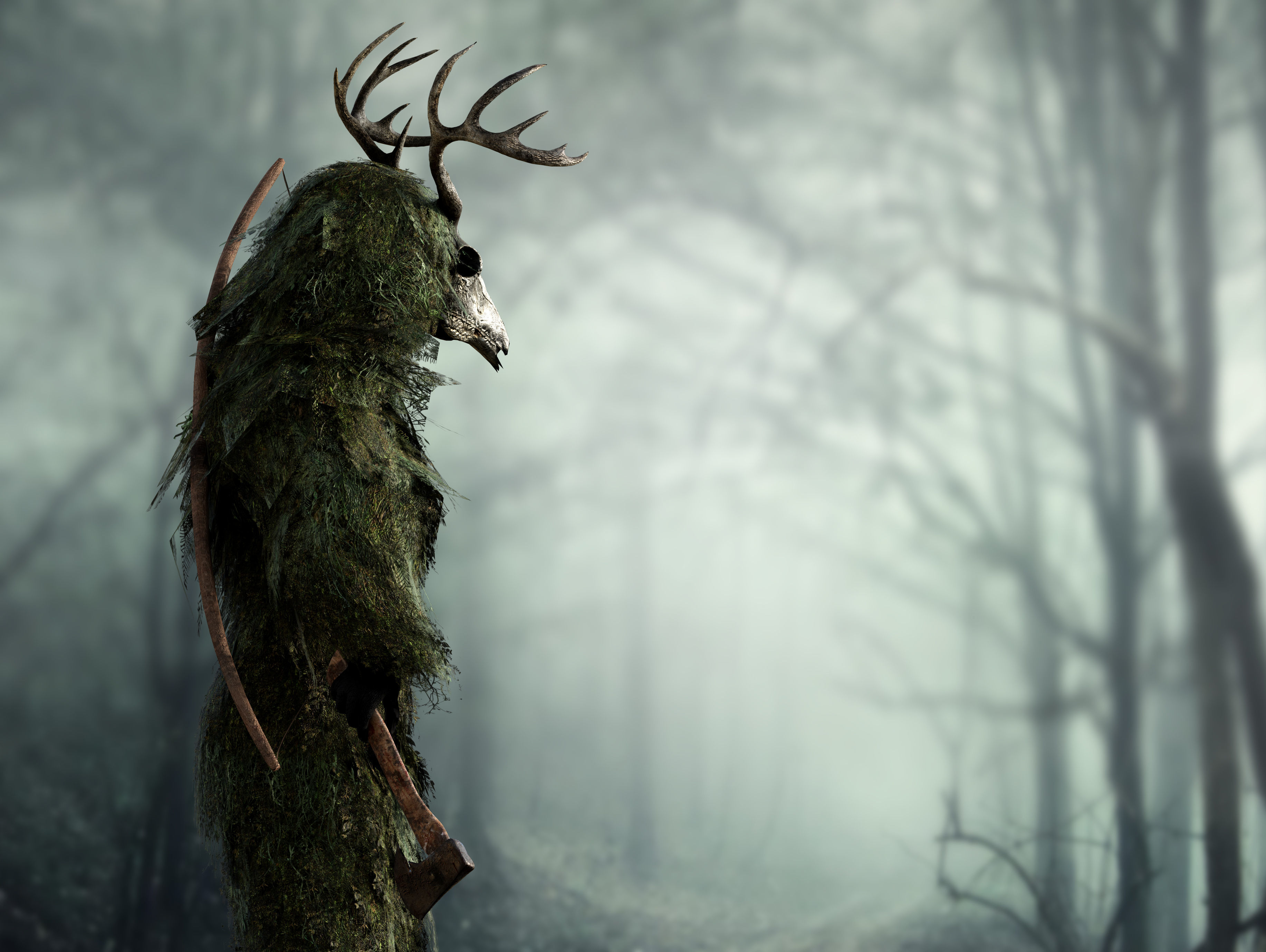 Forest Hunter Low-poly 3D model_6