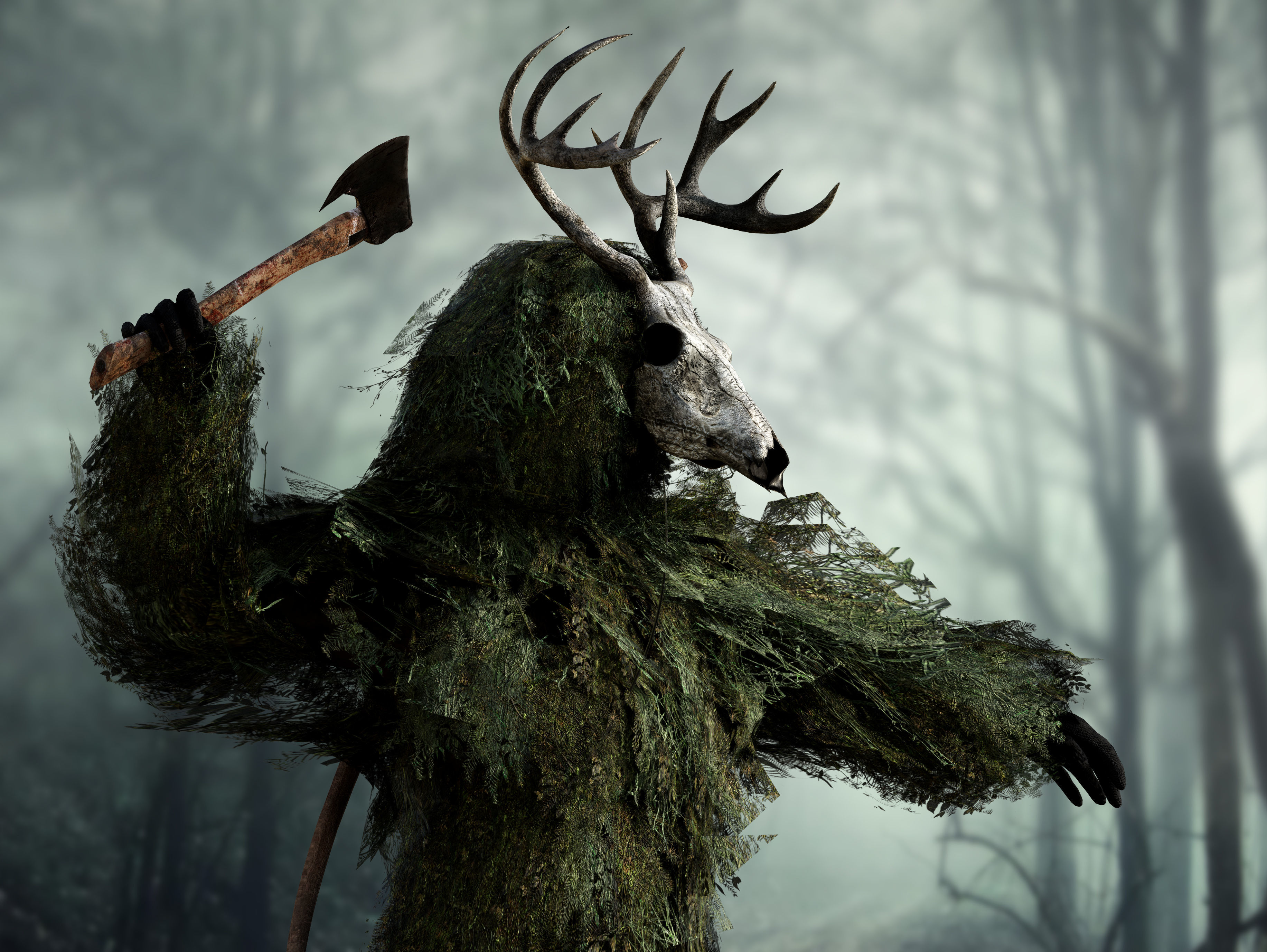 Forest Hunter Low-poly 3D model_5