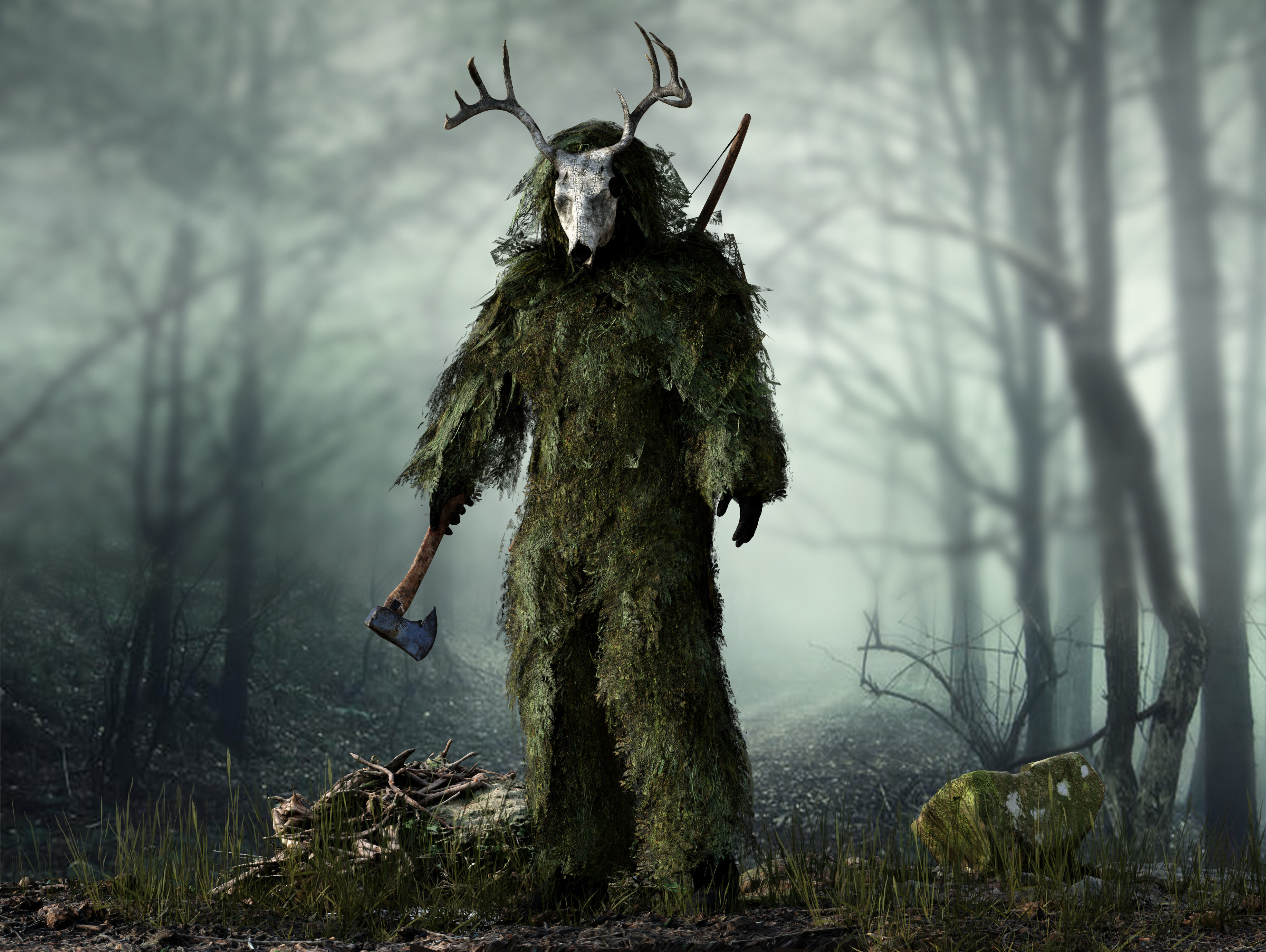 Forest Hunter Low-poly 3D model_4