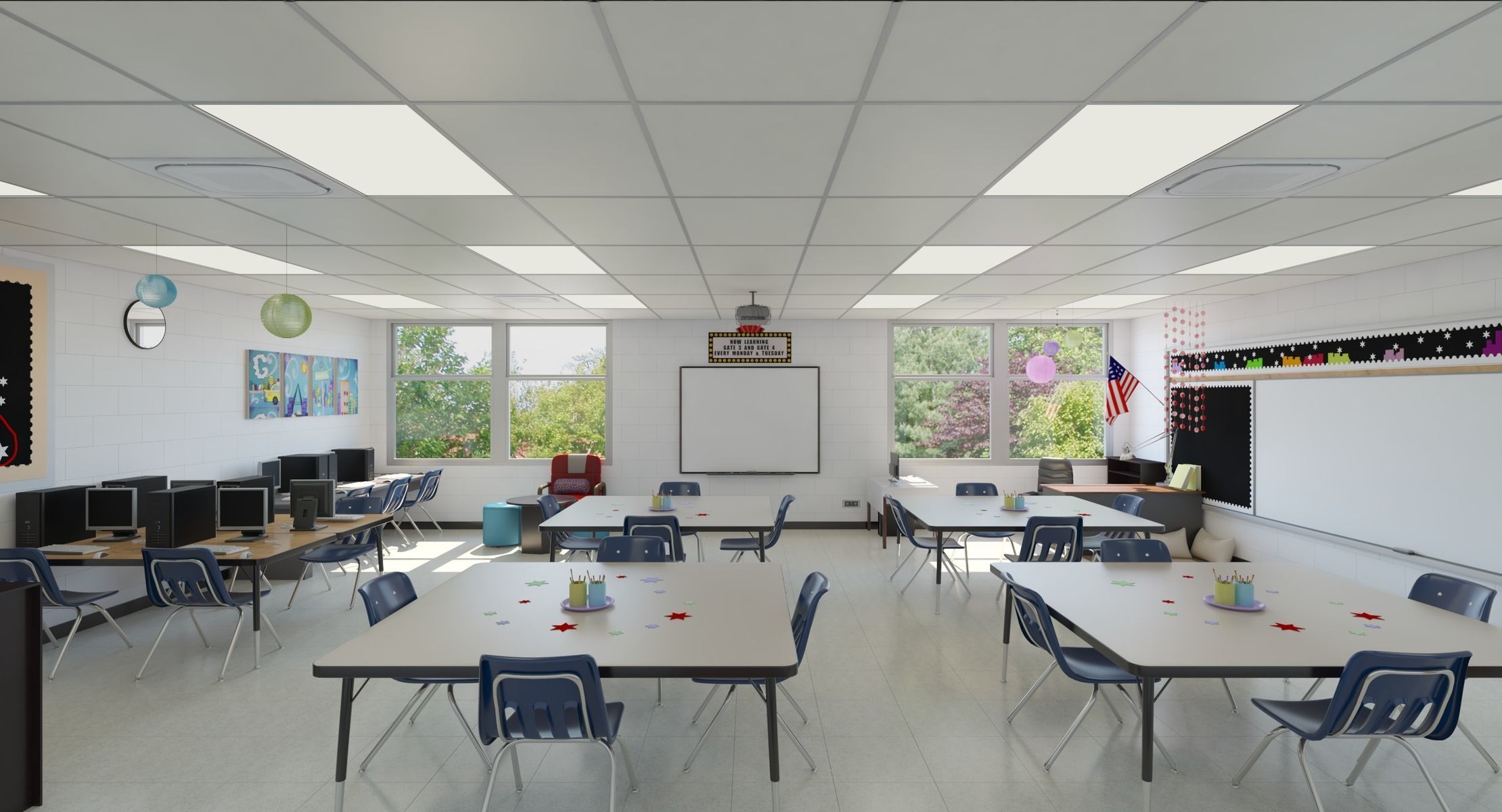Photorealistic Detail Kindergarten Classroom 3D model_7