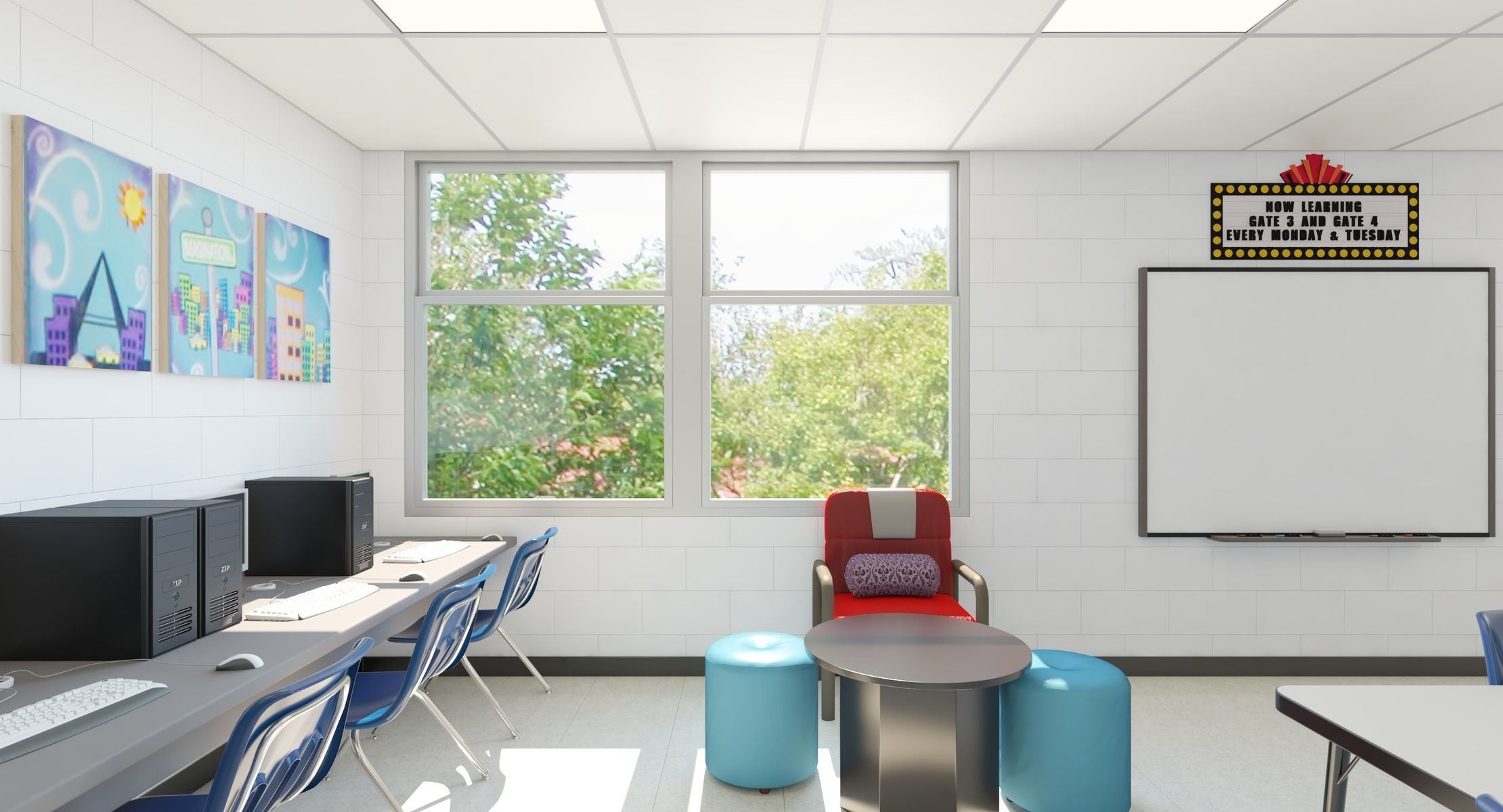 Photorealistic Detail Kindergarten Classroom 3D model_13