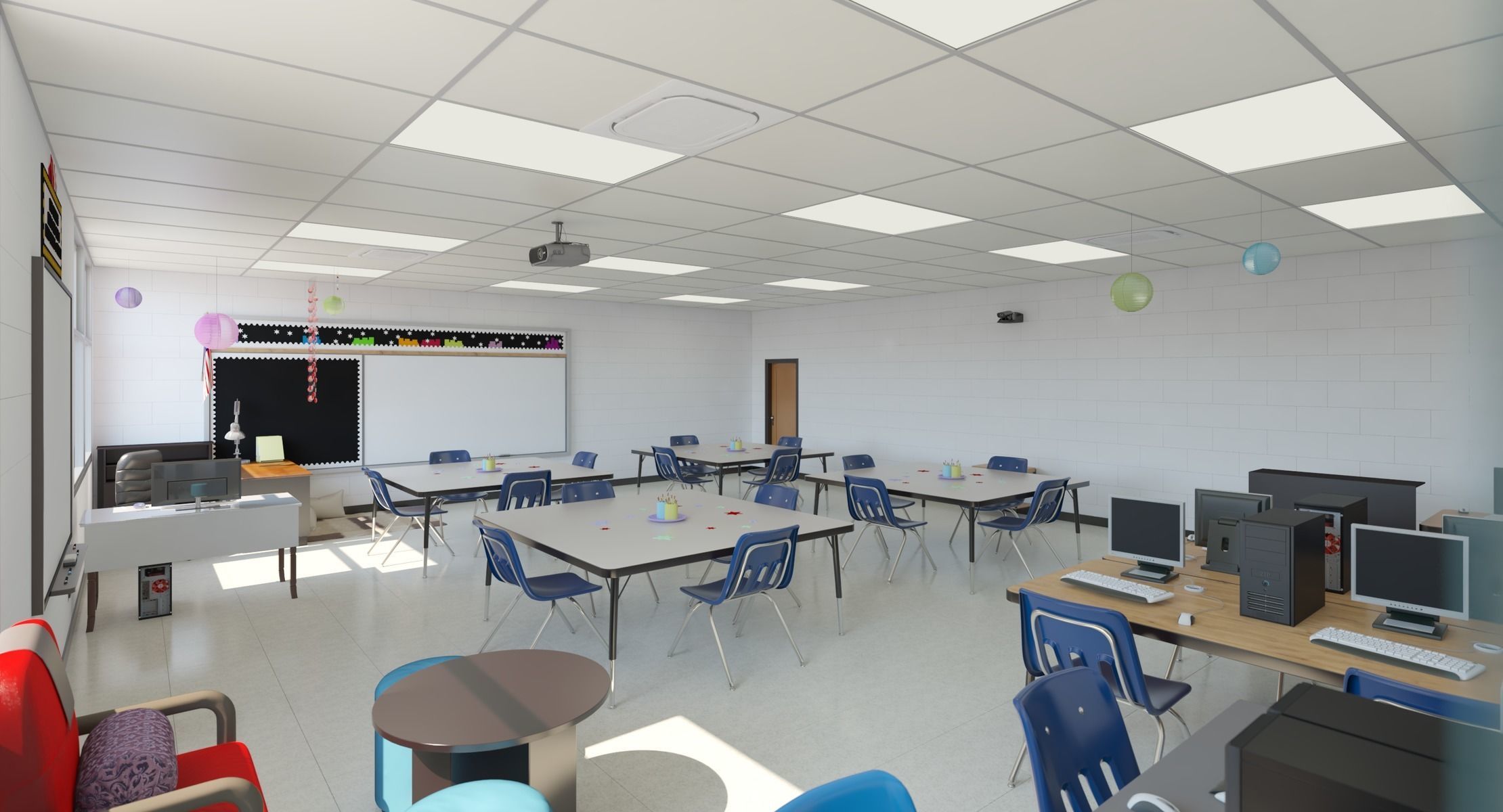 Photorealistic Detail Kindergarten Classroom 3D model_1