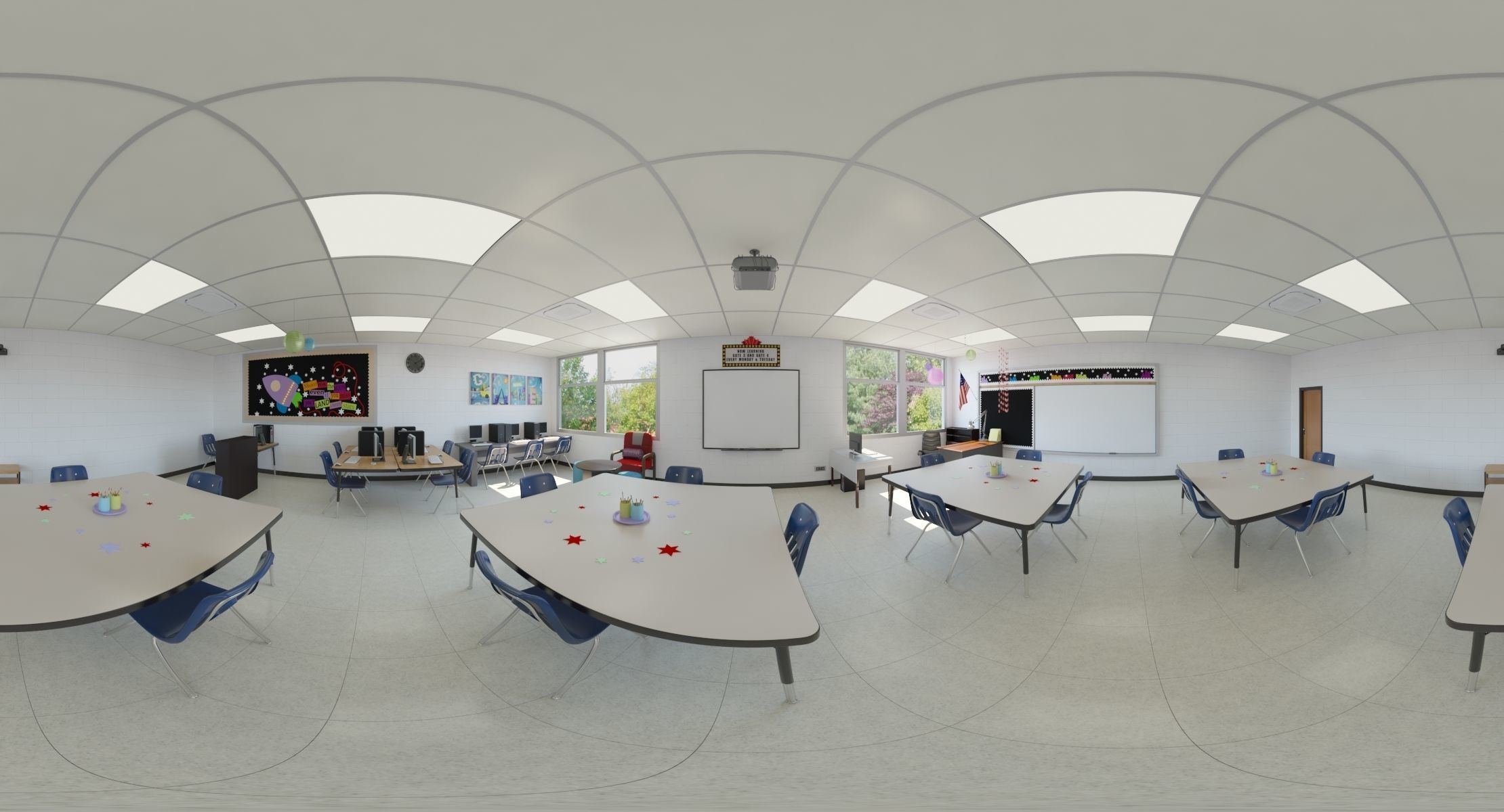 Photorealistic Detail Kindergarten Classroom 3D model_14