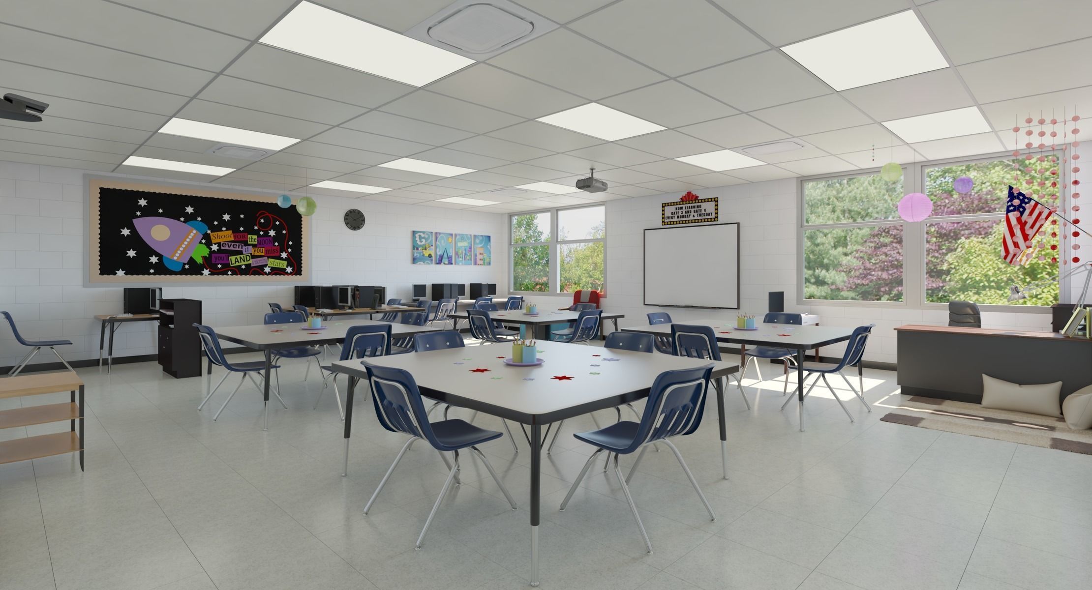 Photorealistic Detail Kindergarten Classroom 3D model_3