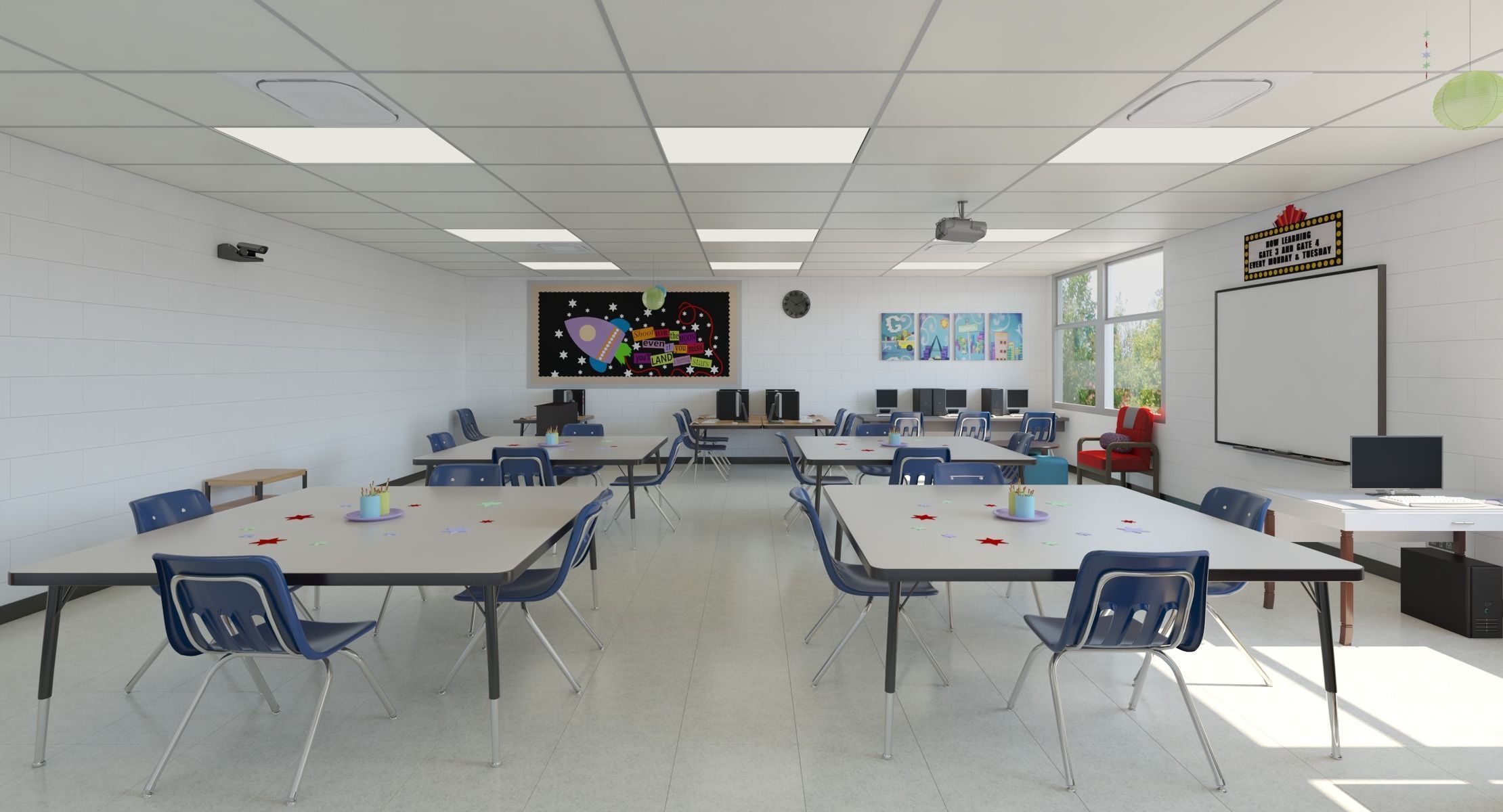 Photorealistic Detail Kindergarten Classroom 3D model_8