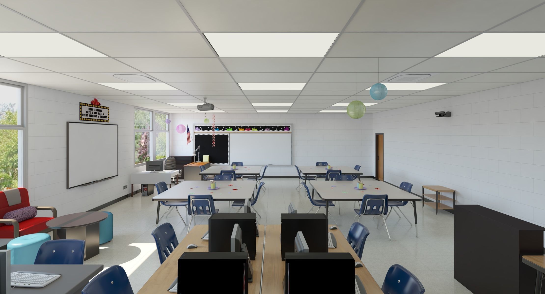 Photorealistic Detail Kindergarten Classroom 3D model_11