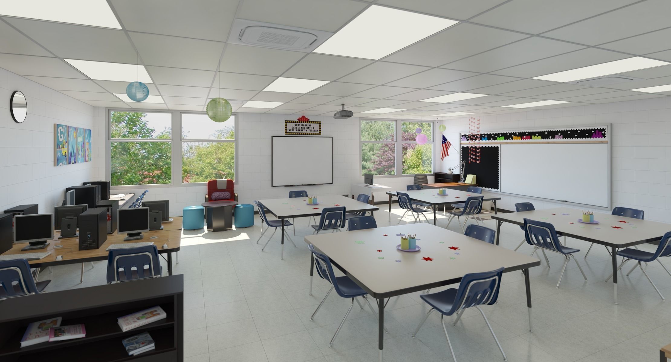 Photorealistic Detail Kindergarten Classroom 3D model_5