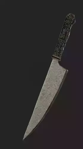 Knife from the game Alice madness returns PBR  Low-poly 3D model