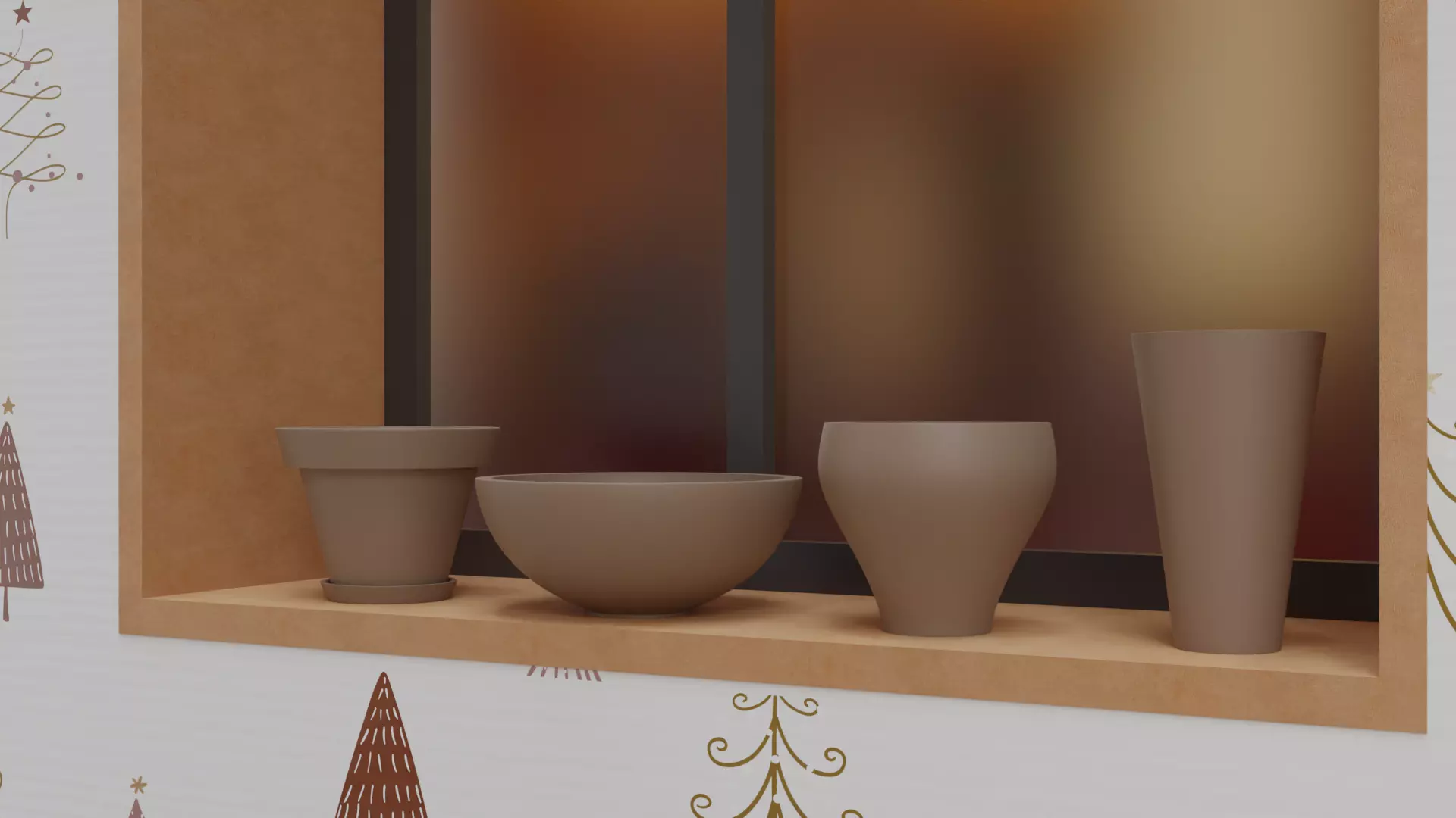 Flower Pots Free low-poly 3D model_10