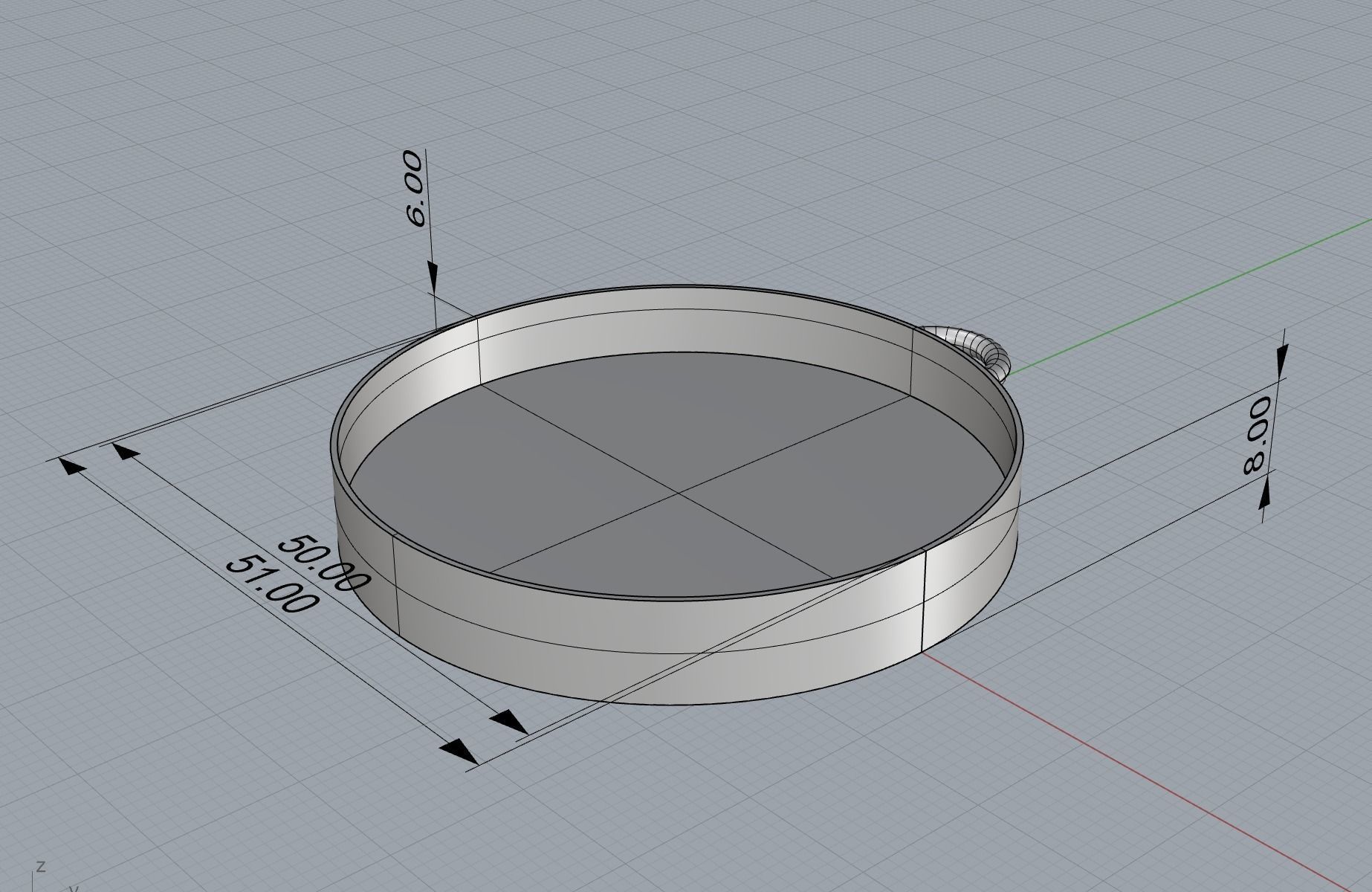 Round Pendant Setting 3D print model_6