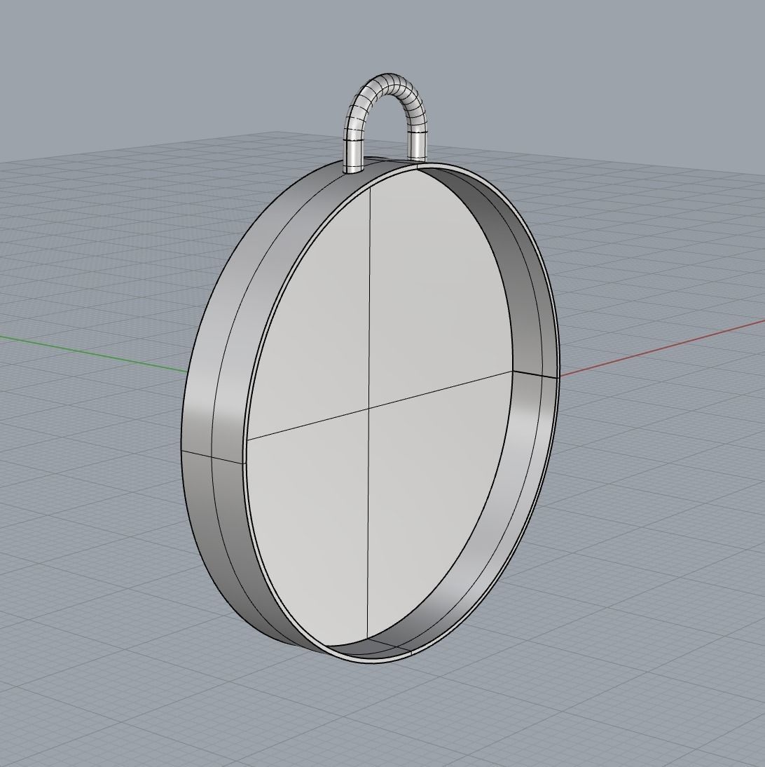 Round Pendant Setting 3D print model_2