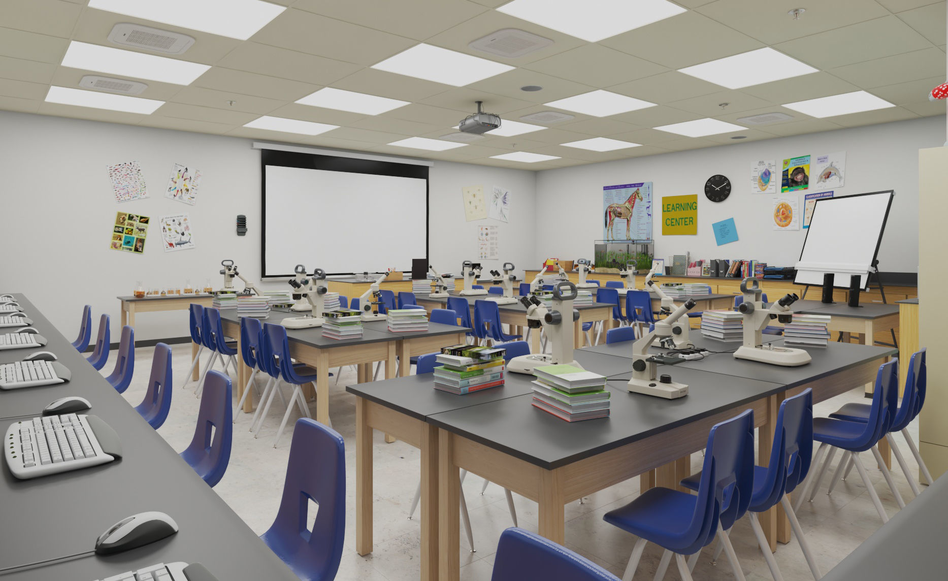 Detail School Science Laboratory Interior Architecture 3D model_7