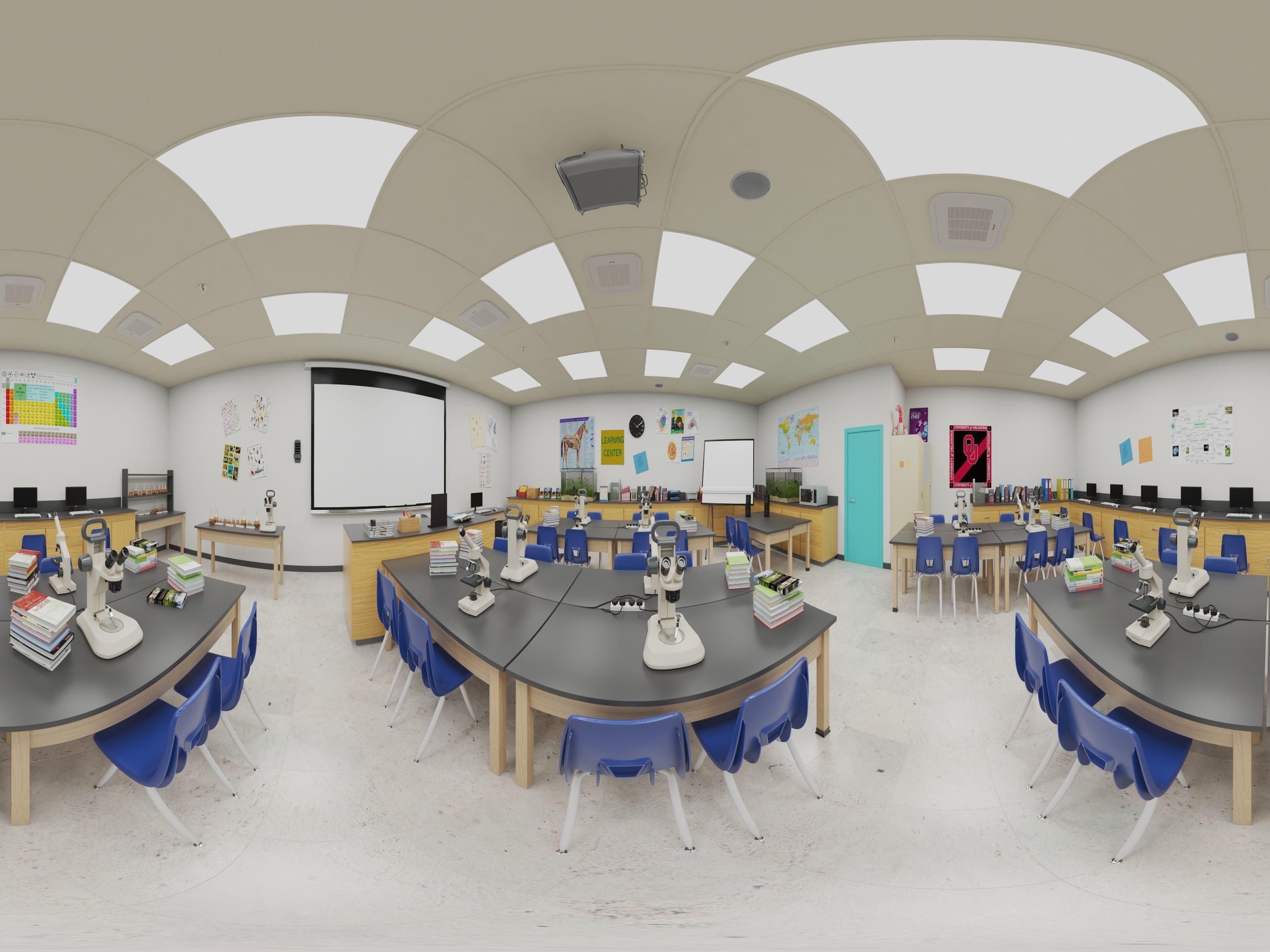 Detail School Science Laboratory Interior Architecture 3D model_10