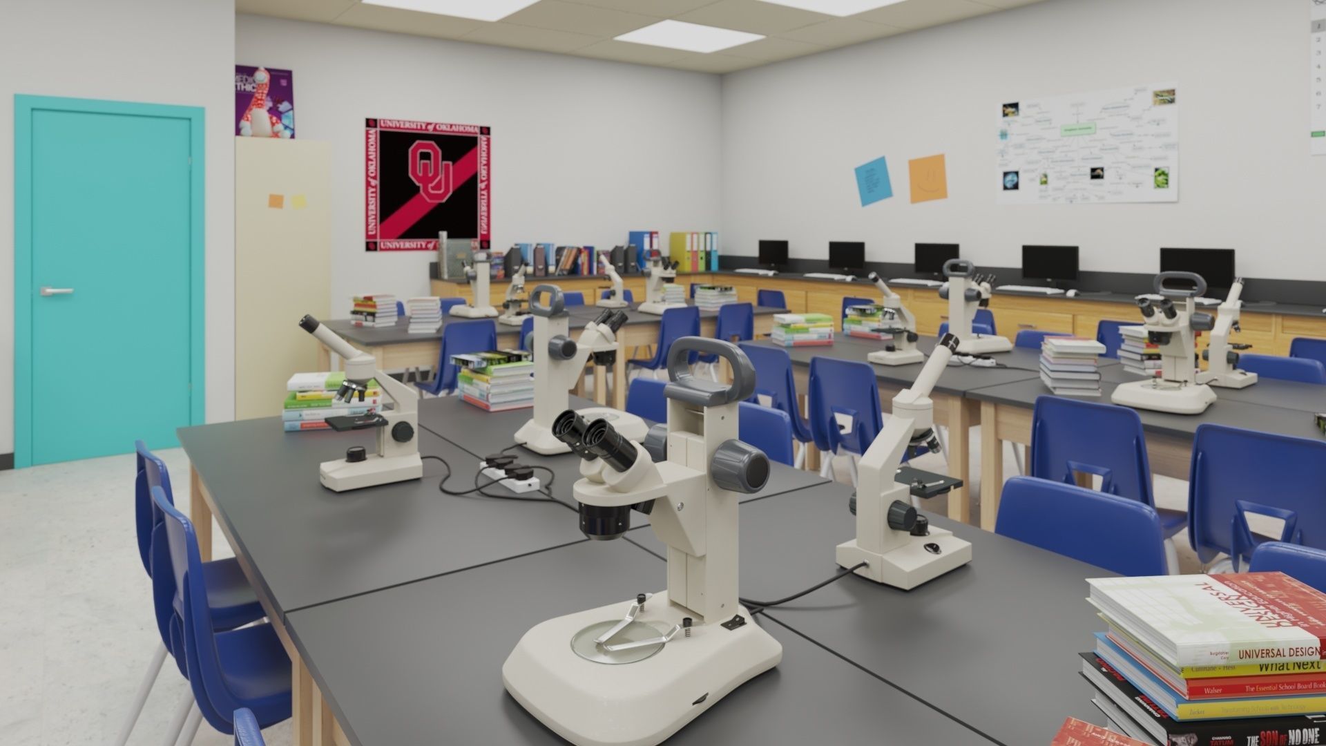 Detail School Science Laboratory Interior Architecture 3D model_4