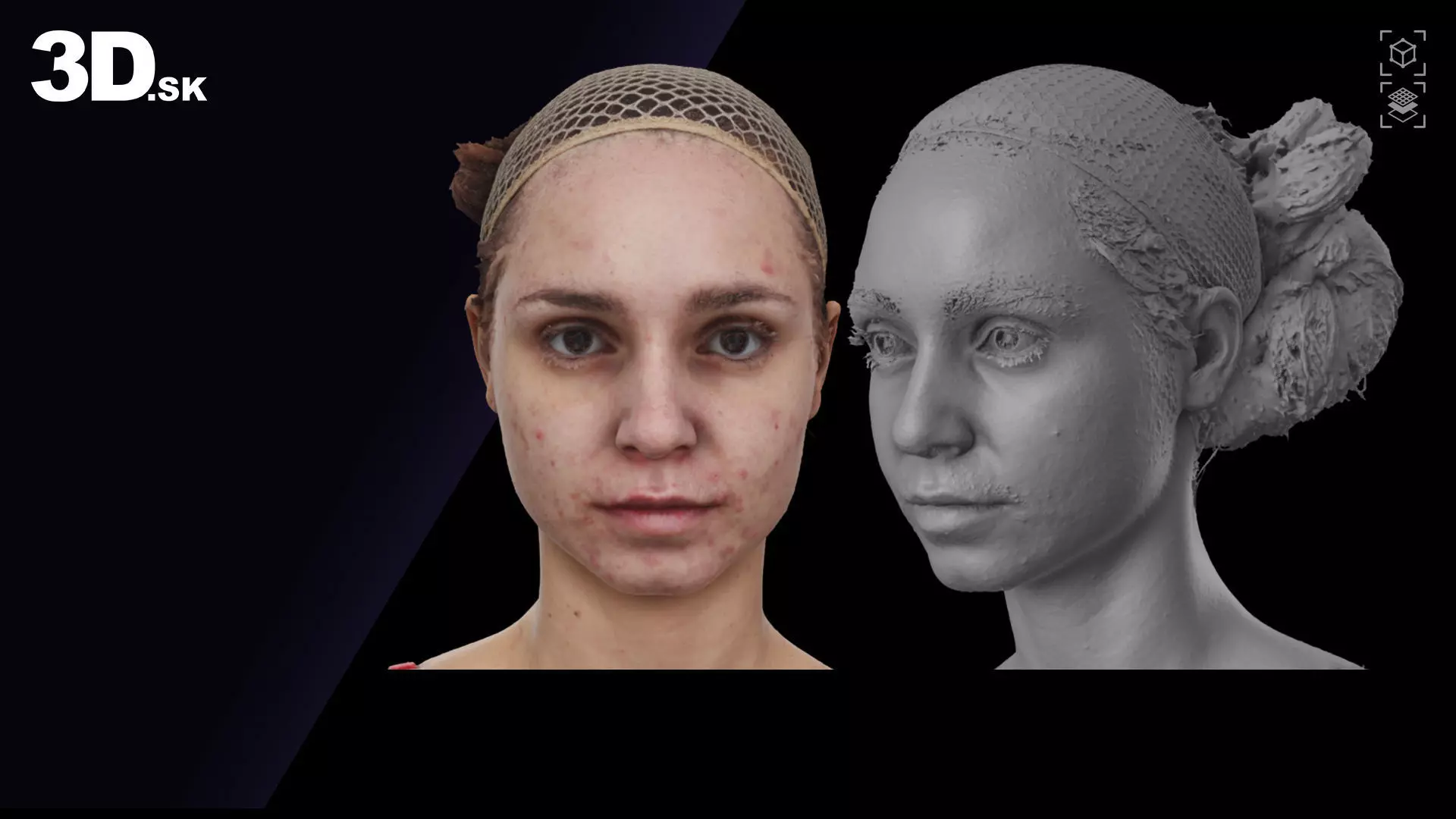 Raw Head Scan Jessie Clark 3D model_0