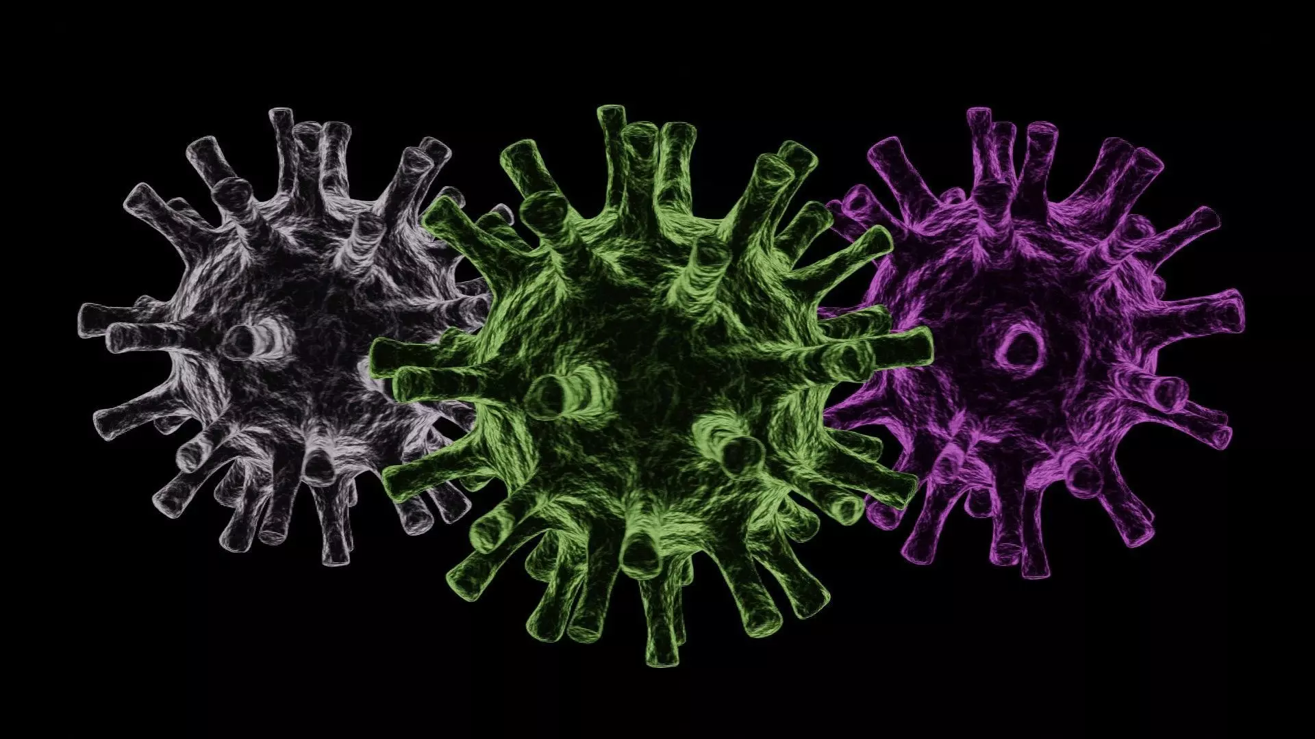 Virus with easy customizable colors materials 3D model_0