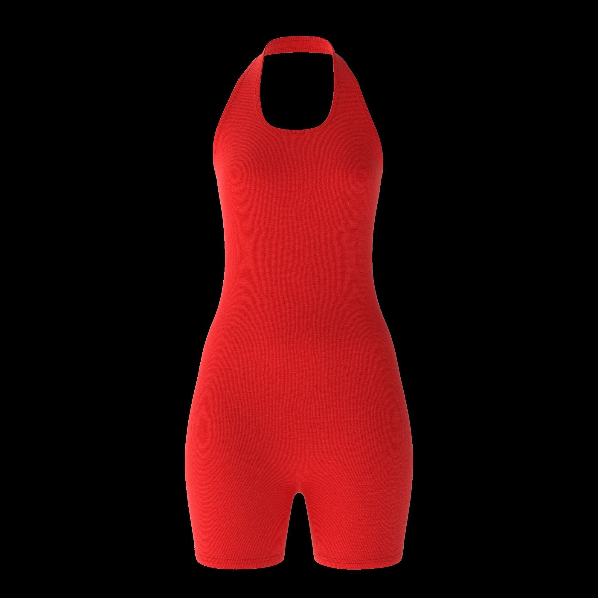 Double Strap One Piece Cheeky Swimsuit 3D model | CGTrader