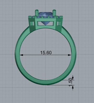 Woman Ring 3d print model 3D print model_4