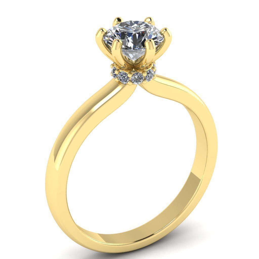Solitaire Ring 3d print model 3D print model_3
