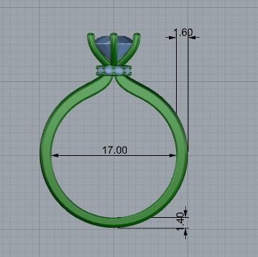 Solitaire Ring 3d print model 3D print model_9