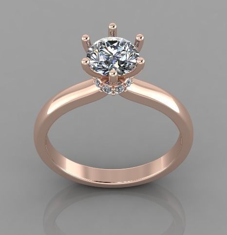 Solitaire Ring 3d print model 3D print model_5