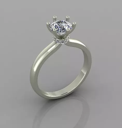 Solitaire Ring 3d print model 3D print model_0