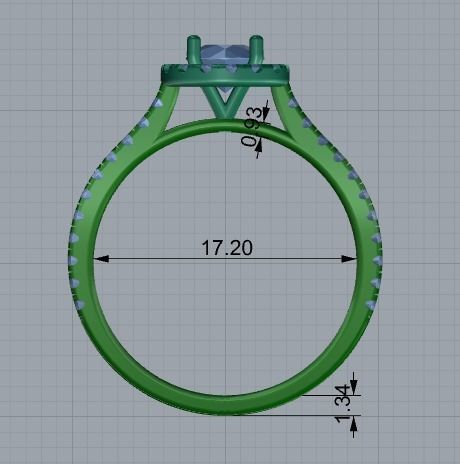 Engagement Ring 3d print model 3D print model_4