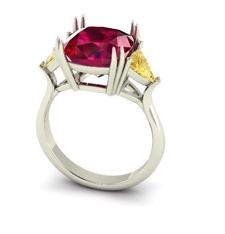 Emerald Ring 3d print model 3D print model_5