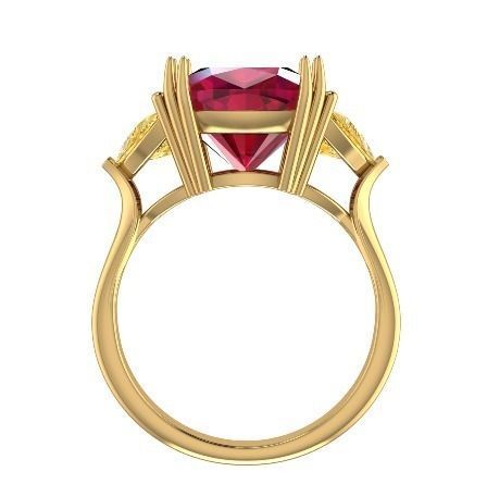 Emerald Ring 3d print model 3D print model_4