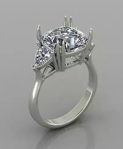 Emerald Ring 3d print model 3D print model