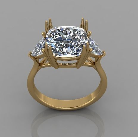 Emerald Ring 3d print model 3D print model_2