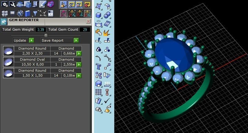 Cocktail Ring 3D print model_1