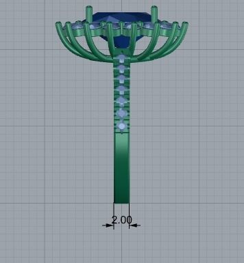 Cocktail Ring 3D print model_4