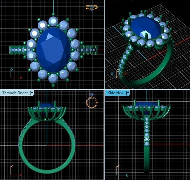 Cocktail Ring 3D print model_7