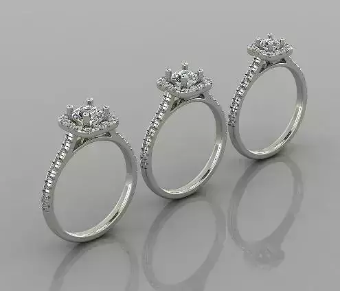 3 Engagement Rings 3D print model