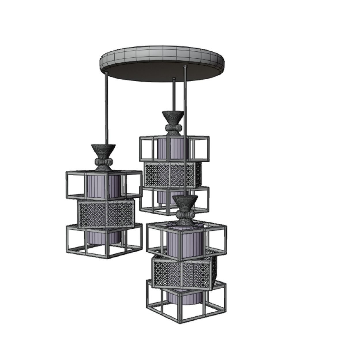 Chandelier 01 3D model_3